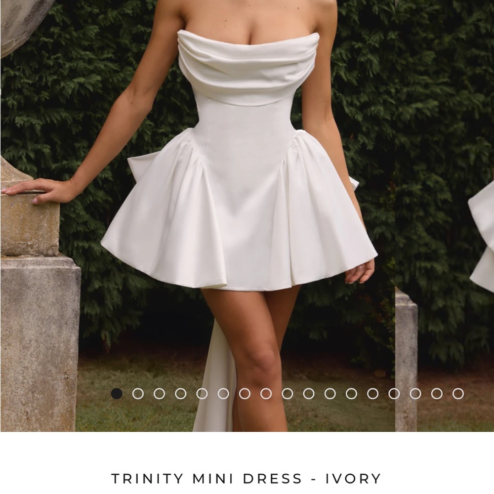 Trinity Ivory Strapless Mini Dress